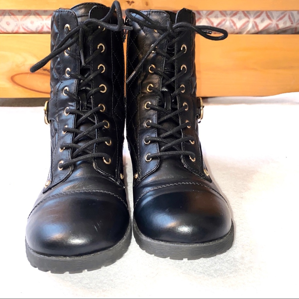 G by Guess Black combat boots